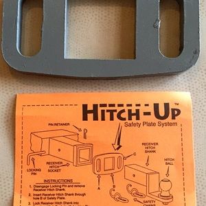 HITCH UP: Receiver Hitch Safety Chain Plate For 2” Receiver Hitch